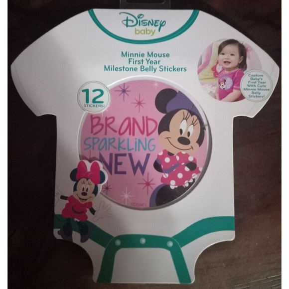 Disney Minnie Mouse First Year Milestone Belly Stickers NIP - Picture 3 of 3
